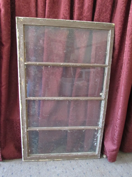 ANTIQUE 4-PANE FARMHOUSE WINDOW