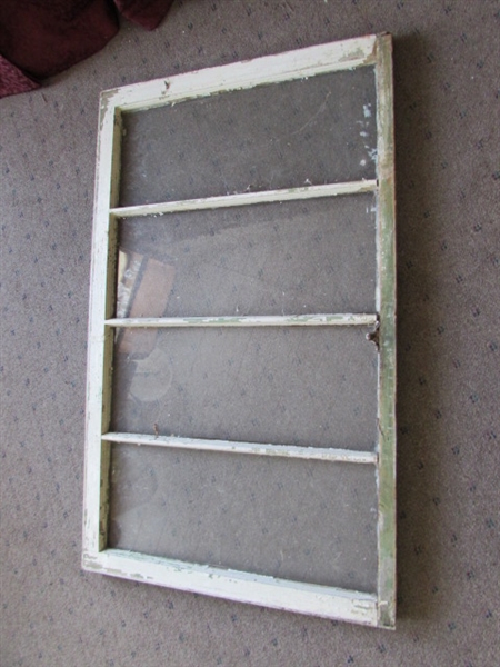 ANTIQUE 4-PANE FARMHOUSE WINDOW