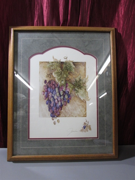 OAK FRAMED WATERCOLOR PRINT