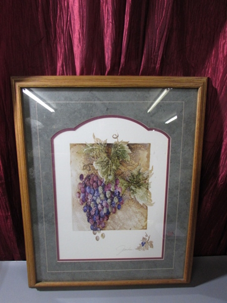 OAK FRAMED WATERCOLOR PRINT