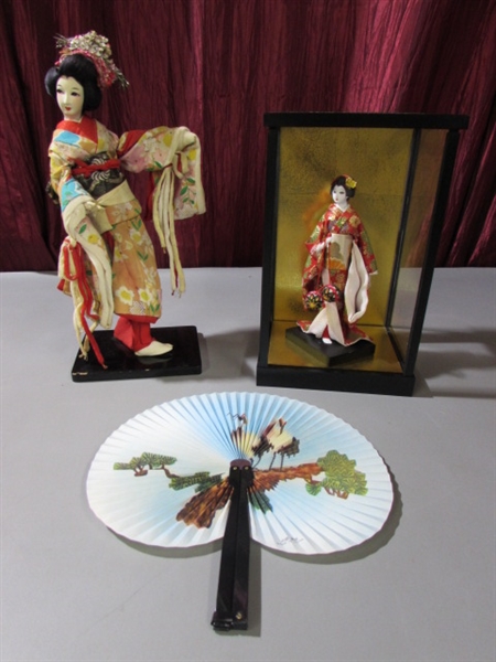 2 VINTAGE JAPANESE GEISHA DOLLS