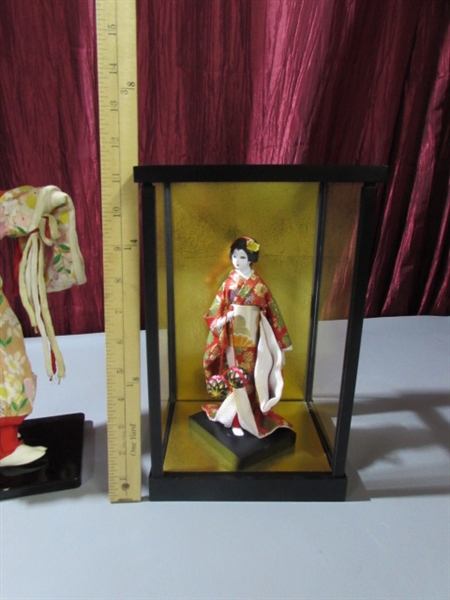 2 VINTAGE JAPANESE GEISHA DOLLS