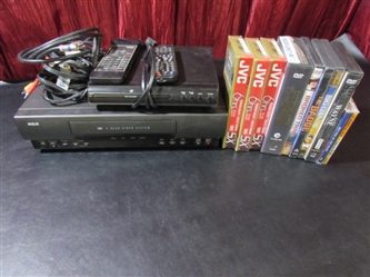 VCR PLAYER, CD PLAYER, DVDS AND MORE