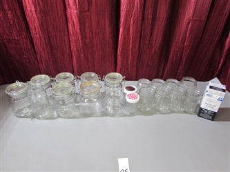 GLASS CANISTERS AND JARS