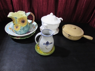 DECORATIVE DISHES AND PITCHER