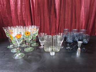 BEAUTIFUL HAND PAINTED GOBLETS