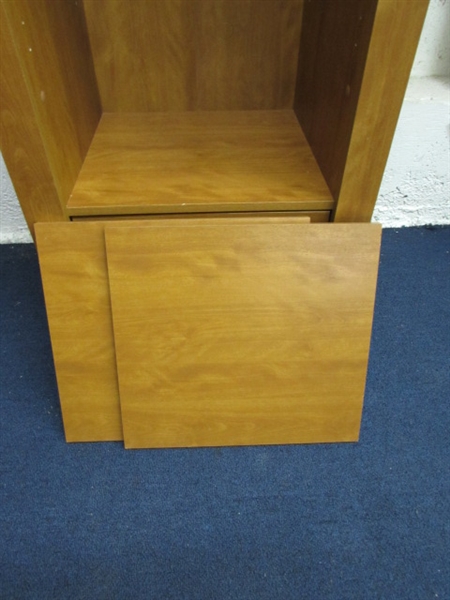 SMALL SHELF UNIT WITH BOTTOM STORAGE