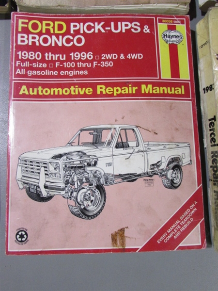 HAYNES REPAIR MANUALS AND OTHER VINTAGE BOOKS