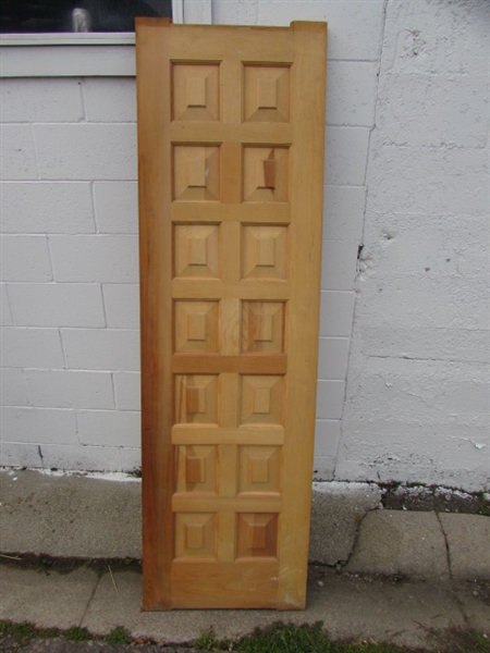 TWO WOOD DOORS *LOCATED OFF SITE #1*