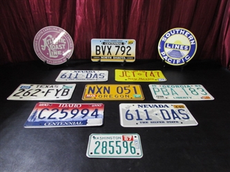 LICENSE PLATES AND RR SIGNS