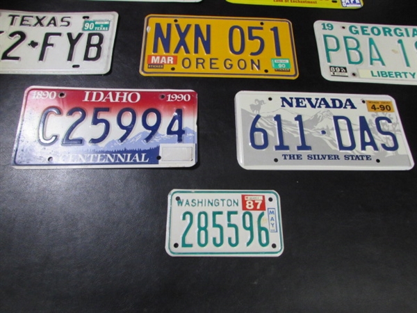 LICENSE PLATES AND RR SIGNS