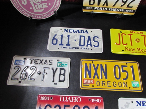 LICENSE PLATES AND RR SIGNS