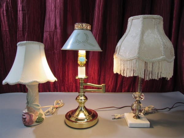 THREE VINTAGE LAMPS