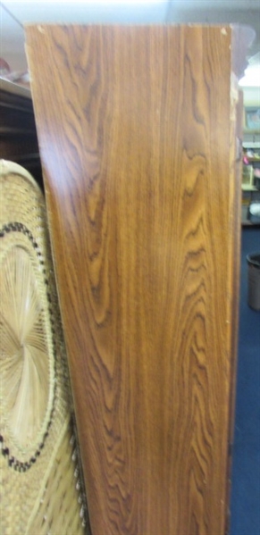 CHINA CABINET WITH LEADED BEVELED GLASS DOORS