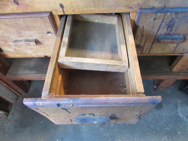 LARGE WOOD WORK BENCH *LOCATED OFF SITE #2*