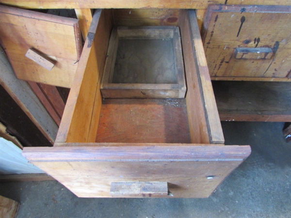 LARGE WOOD WORK BENCH *LOCATED OFF SITE #2*