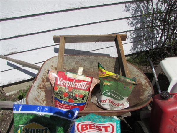 WHEELBARROW, POTTING SOIL, FERTILIZERS & MORE *LOCATED OFF SITE #2*