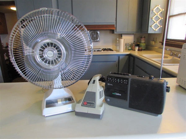 FAN, RADIO AND HAND HELD HOOVER VACUUM *LOCATED OFF SITE #2*