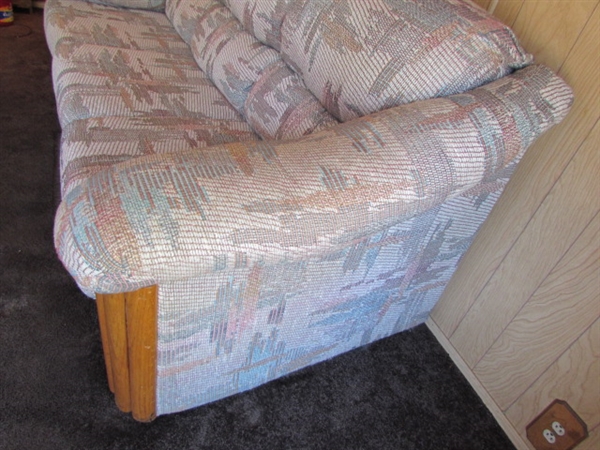 SUPER COMFY SOFA WITH WOOD ACCENTS *LOCATED OFF SITE #3*
