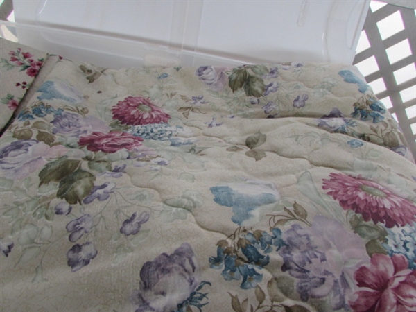QUEEN-SIZE BEDDING AND STORAGE TOTE