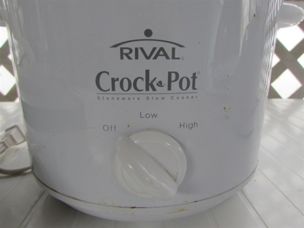 RIVAL CROCK POT, BLENDER, SANDWICH ROASTER & WAFFLE IRON