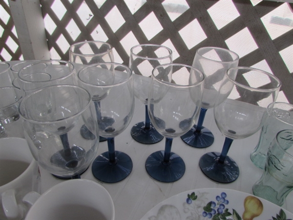 CORELLE DINNERWARE, CAMBRIDGE FLATWARE, STEMWARE & DRINKING GLASSES