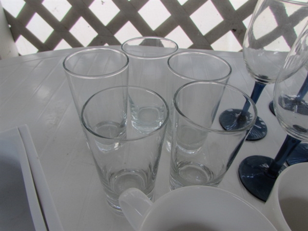 CORELLE DINNERWARE, CAMBRIDGE FLATWARE, STEMWARE & DRINKING GLASSES