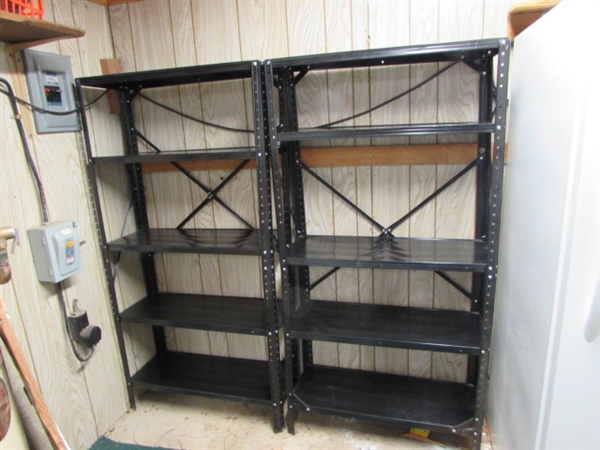 2 LIGHTWEIGHT METAL SHELVING UNITS *LOCATED OFF SITE #3*