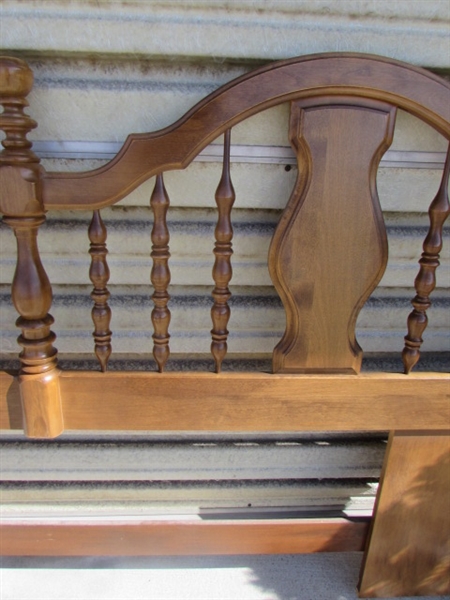 ANTIQUE KING SIZE WOOD HEADBOARD
