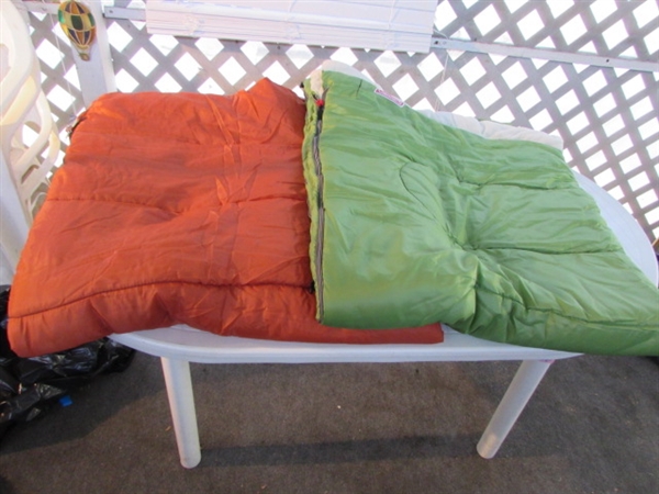 2 NYLON SLEEPING BAGS *LOCATED OFF SITE #3*