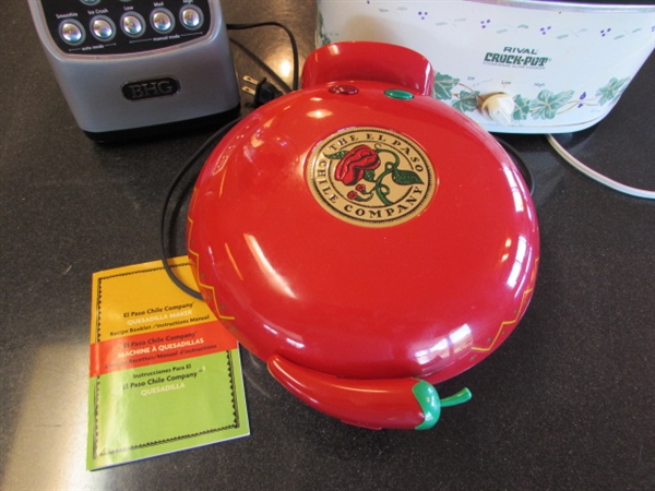 RIVAL CROCK-POT, BHG BLENDER & EL PASO QUESADILLA MAKER