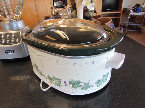 RIVAL CROCK-POT, BHG BLENDER & EL PASO QUESADILLA MAKER