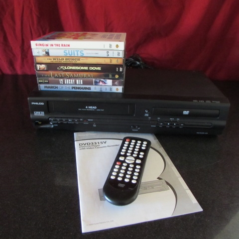 PHILCO DVD/VHS PLAYER WITH MOVIES
