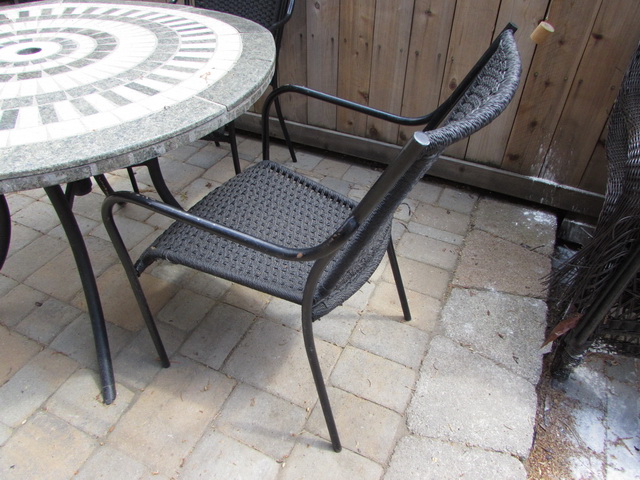 Lot Detail - MOSAIC PATIO TABLE AND CHAIRS