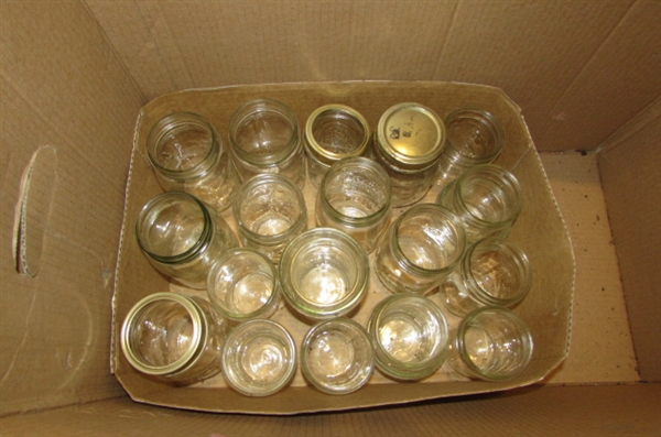 CANNING JARS, LIDS & LARGE CANNING POT