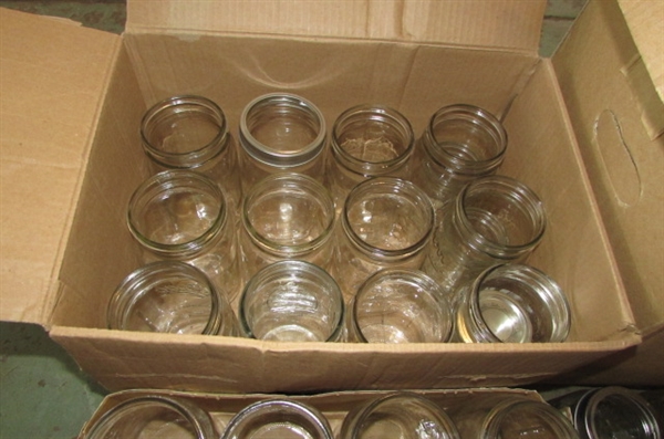 CANNING JARS, LIDS & LARGE CANNING POT