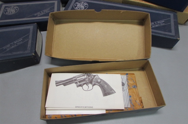 EMPTY SMITH & WESSON REVOLVER BOXES & .45 BARREL BOXES