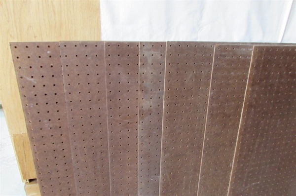 7 SHEETS OF 2' X 4' PEGBOARD