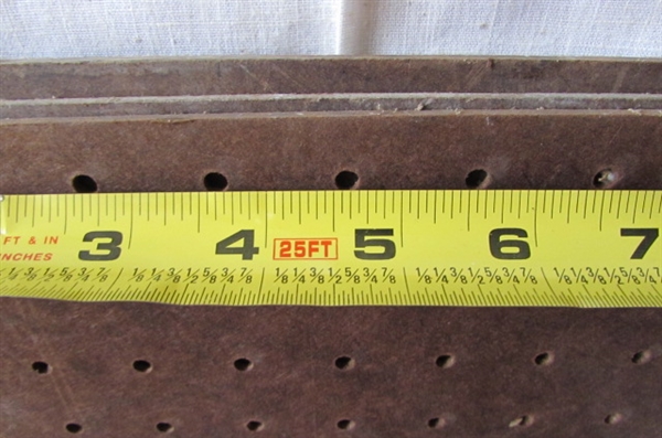 7 SHEETS OF 2' X 4' PEGBOARD