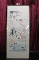 VINTAGE ASIAN SCROLL PAINTING