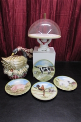 HAND PAINTED COOKIE JAR AND MORE