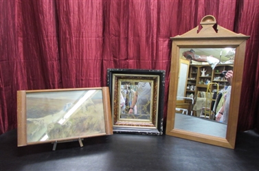 VINTAGE MIRRORS AND PICTURE