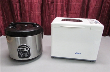 OSTER BREAD MAKER & AROMA RICE COOKER