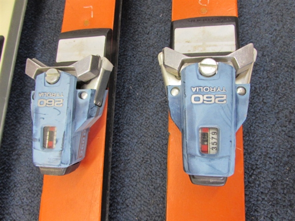 2 PAIR OF K2 SKIS WITH BINDINGS & A PAIR OF REFLEX POLES