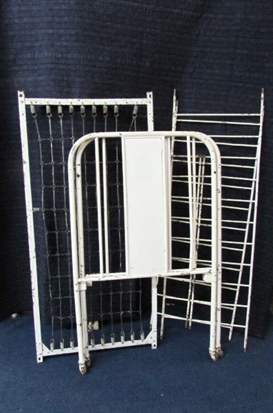 ANTIQUE CAST IRON CRIB PARTS FOR THE DIYer
