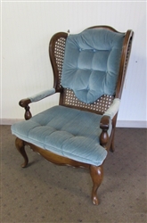 VINTAGE CANED WINGBACK CHAIR