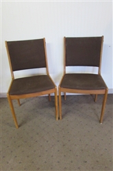 PAIR OF MODERN SCANDINAVIAN TEAK DINING ROOM CHAIRS