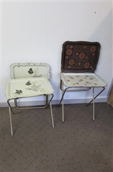 VINTAGE FOLDING METAL TV TRAYS