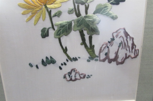 EMBROIDERED SILK ORIENTAL ART