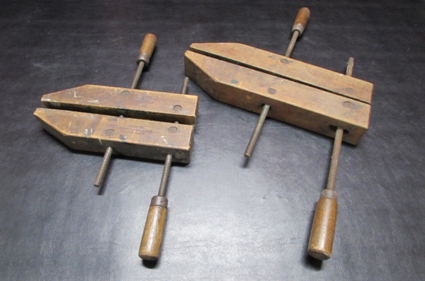 VINTAGE/ANTIQUE JORGENSEN WOOD CLAMPS